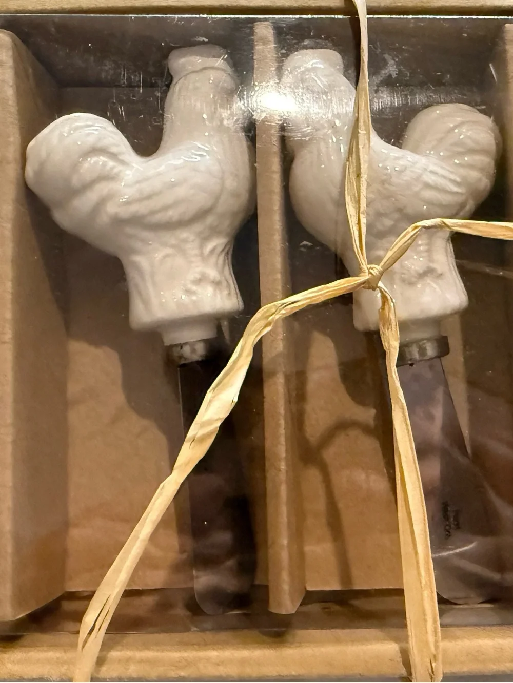 Set of 4 Rooster Farmhouse Cheese or Dip or Jam Spreaders
